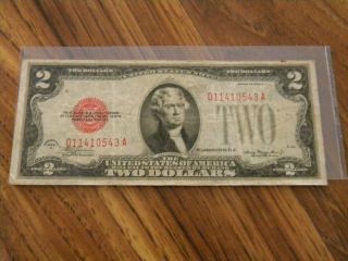 1928d Two Dollar United States Note (red Seal) E.  F.  Note photo
