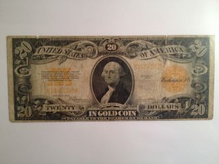 Us $20 Gold Certificate Series Of 1922, photo