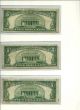 5 - 1963 $5 Dollar Bills Circulated Unitedw/5 - Plastic Covers Small Size Notes photo 1