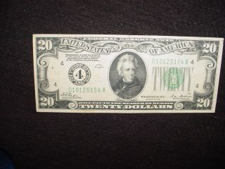 Series Of 1928 $20.  Dollar Gold On Demand Federal Reserve Note photo
