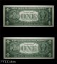 1957 One Dollar Silver Certificate Note Consecutive Serial $1 Bill Blue Seal 588 Small Size Notes photo 1