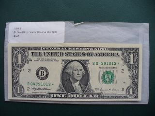 1999 - Star - 1 Dollar - York - Federal Reserve Note photo