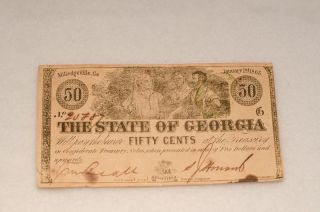 The State Of Georgia Fifty Cents 1863 photo