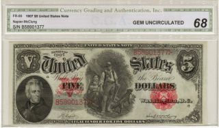 1907 $5 