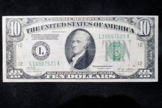 1928 B Ten Dollar Federal Reserve Note - California photo