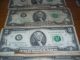 Paper Currency Assorted $2.  00 Bills Total Of 8 Small Size Notes photo 3