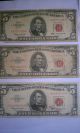 5 - 1963 $5 Dollar Bill United States Legal Tender Red Seal Note Old Paper Money Small Size Notes photo 1
