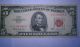 5 - 1963 $5 Dollar Bill United States Legal Tender Red Seal Note Old Paper Money Small Size Notes photo 3