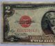 1928 - G $2 Dollar Red Seal Federal Reserve Bank Note (seal On The Left) Small Size Notes photo 2
