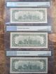 Three Sequential 1977 $100 One Hundred Dollar Bills Fr 2168 - H Pmg Gem Unc 65/66 Small Size Notes photo 1