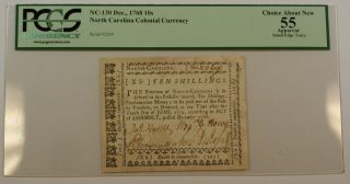 Dec.  1768 10s Colonial Currency Note Pcgs Choice About 55 Apparent Nc - 130 photo