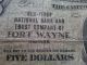 1929 Circulated Five Dollars Bill Us,  Of Fort Wayne Indiana Paper Money: US photo 2