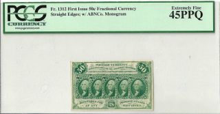 1862 - 63 50 Cent Fractional Currency Fr - 1312 Pcgs 
