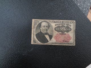 1874 Twenty - Five Cent Fractional Currency Note photo