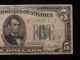 1928 A $5 Five Dollar Federal Reserve Note Circulated Small Size Notes photo 3