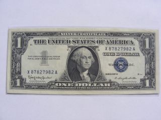 1957 B $1 Silver Certificate Uncirculated (- Crisp) X 87827982 A photo