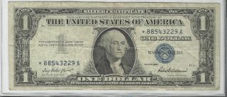 Star Note 1957 $1 Silver Certificate photo