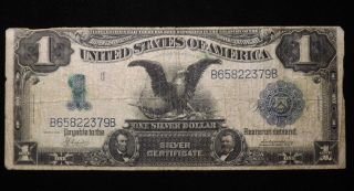 1899 $1 One Dollar Black Eagle Silver Certificate Circulated photo