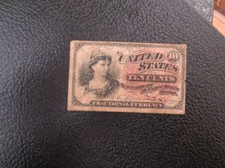 1863 10 Cent Fractional Currency Note photo