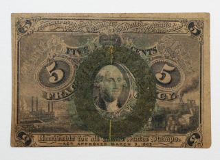 Five 5 Cents Us Fractional Currency 1863 photo