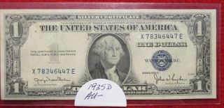 $1 1935 D Silver Certificate Au - Estate Find (a) More Bill 4 photo