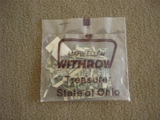 1980s Mary Ellen Withrow Treasurer State Of Ohio Shredded Money Dollar Political photo