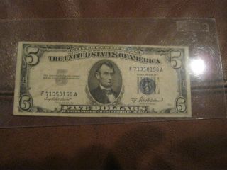 1953 A $5 Silver Certificate photo
