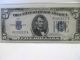 1934d $5.  00 Silver Certificate Blue Seal Almost Uncirculated Small Size Notes photo 4