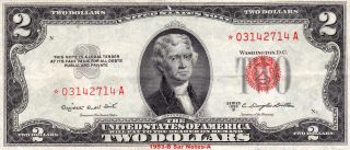 1953 - A Two Dollar United States Star Note - photo