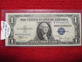 $1 1935 C Silver Certificate Error Miscutt Estate Find (m) More Bills 4 photo