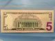 Usa 2009 $5 Banknote (1 Piece) - Unc - Boston Small Size Notes photo 1