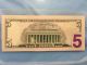 Usa 2013 $5 Banknote (1 Piece) - Unc - San Francisco Small Size Notes photo 1