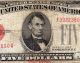 1928 - C Five Dollar United States Note - Red Seal Small Size Notes photo 2