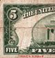 1928 - C Five Dollar United States Note - Red Seal Small Size Notes photo 5