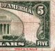 1928 - C Five Dollar United States Note - Red Seal Small Size Notes photo 8