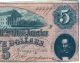 Confederate States Of America Csa Five (5) Dollars February 17th 1864 Richmond Paper Money: US photo 2