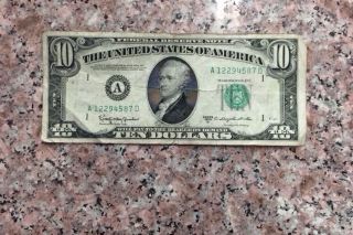 A Ten Dollar Bill Series 1950 D photo