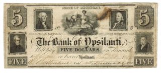 $5 1837 Ypsilanti,  Mi - The Bank Of Ypsilanti More Currency 4 A photo