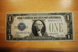1928a Silver Certificate Funnyback 1 Dollar Note photo