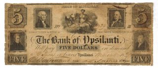 $5 1837 Ypsilanti,  Mi - The Bank Of Ypsilanti More Currency 4 A photo