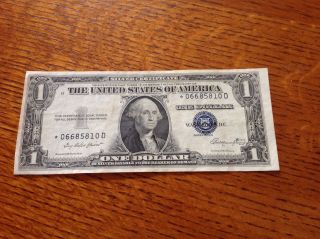 Error Paper Money 1935 $1 Silver Certificate Star Misaligned photo