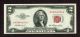 $2 1953 Dollar Bill Red Seal Choice Almost Uncirculated More Currency 4 Small Size Notes photo 1