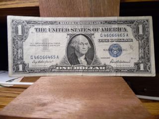 1957 One Dollar Silver Certificate (inv Ab2) photo