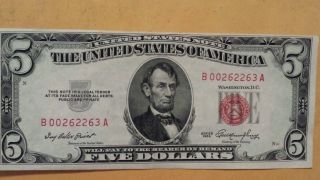 $5 - 1953 United States Note Unc. photo