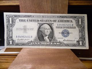 1957 One Dollar Silver Certificate (inv Ab3) photo