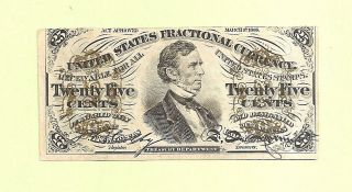 Fr 1295 Third Issue 25 Cents Fesseden Fractional Currency Crispy Unc photo