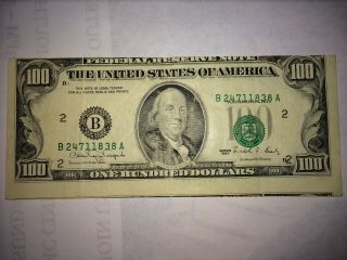 Rare $100 Bill Misprint photo