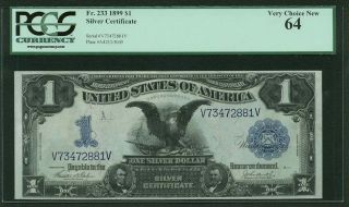 1899 $1 Silver Certificate Banknote Fr - 233 Certified 