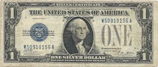 1928a Series $1.  00 Silver Certificate Blue Seal 