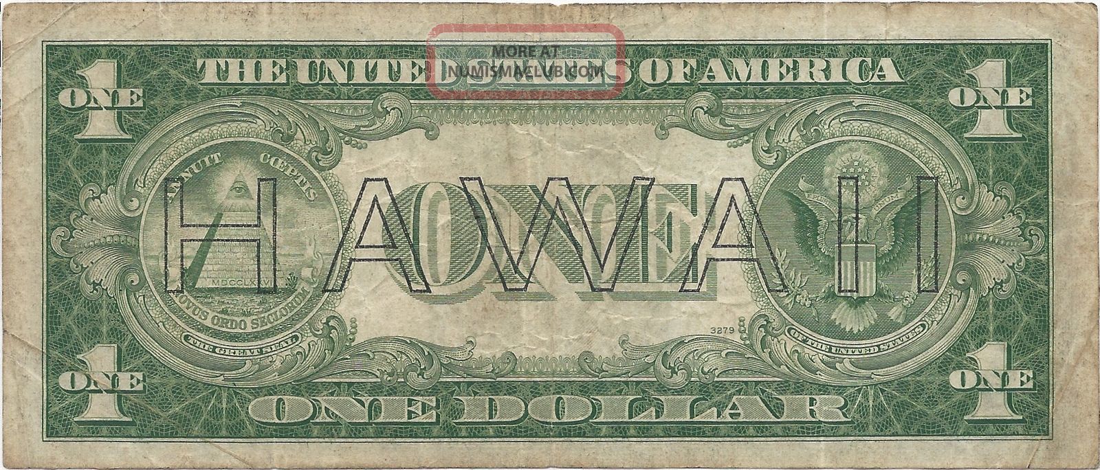 1935a $1 00 Silver Certificate Hawaii Brown Seal